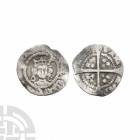 Henry VI - Calais - Annulets Halfpenny. 1422-1430 A.D. Annulet issue. Obv: facing bust with annulet each side and HENRIC REX ANGL legend. Rev: long cr...