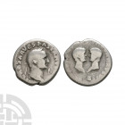 Vespasian - Facing Heads AR Denarius. 69-70 A.D. Rome mint. Obv: [IMP] CAESAR VESPASIANV[S AVG] legend with laureate head right. Rev: [CAESAR AVG F CO...