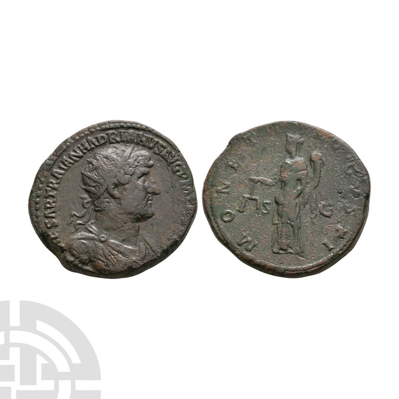 Hadrian - Moneta AE Dupondius. 117-138 A.D. Rome mint. Obv: IMP CAESAR TRAIAN HA...