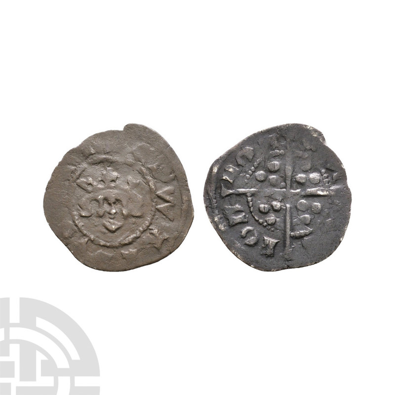 Edward I - London - Long Cross Farthing. 1279-1302 A.D. Obv: facing bust with ED...