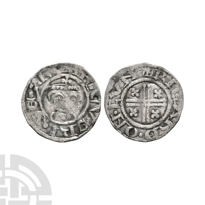 Richard I - London / Ricard - Short Cross Penny. 1194-1204 A.D. Class 4b. Obv: f...