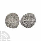 Henry VI - London - Annulet Halfpenny. 1422-1430 A.D. Annulet issue. Obv: facing bust with HENRIC REX ANGL legend. Rev: long cross and pellets with an...