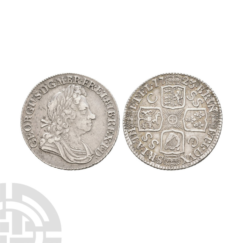 George I - 1723 SSC - Shilling. Dated 1723 A.D. South Sea Company. Obv: profile ...