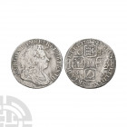 George I - 1723 SSC - Shilling. Dated 1723 A.D. South Sea Company. Obv: profile bust with GEROGIVS D G M BR FR ET HIB REX F D legend. Rev: cruciform a...
