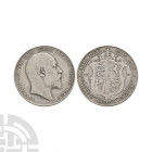 Edward VII - 1904 - Halfcrown. Dated 1904 A.D. Obv: profile bust with EDWARDVS VII DEI GRA BRITT OMN REX legend. Rev: crowned arms in garter with FID ...