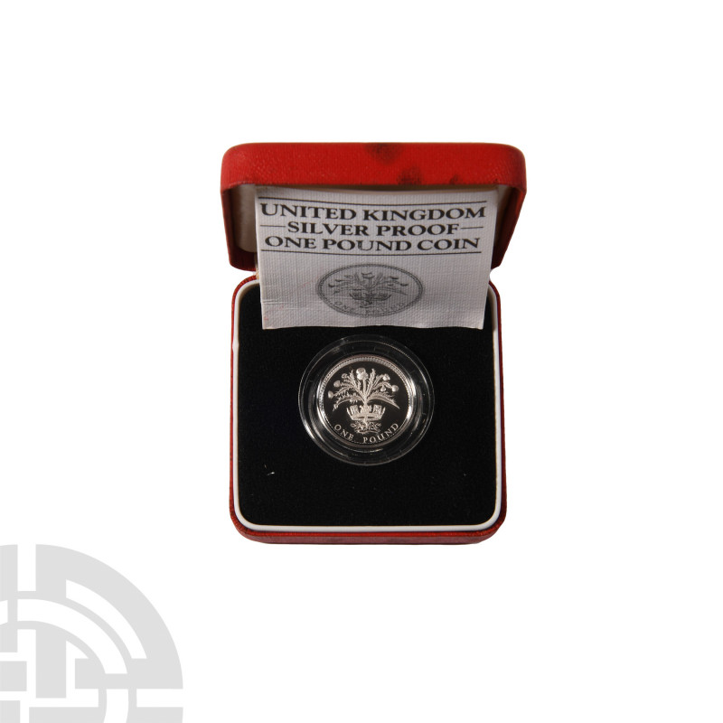 Elizabeth II - 1984 Scotland - RM Proof Piedfort Silver £1. Dated 1984 A.D. Silv...