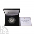 Elizabeth II - 2017 - JM Queens Beasts Griffin Proof 2oz Silver £5. Dated 2017 A.D. Silver proof. Obv: profile bust with ELIZABETH II D G REG F D 5 PO...