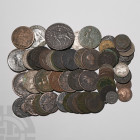 George III - Elizabeth II - Coin Group [65]. 18th-20th century A.D. Group comprising: mixed coppers and cupro-nickel issues. 435 grams total. Found by...
