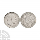 Edward VII - 1904 - Halfcrown. Dated 1904 A.D. Obv: profile bust with EDWARDVS VII DEI GRA BRITT OMN REX legend. Rev: crowned arms in garter with date...