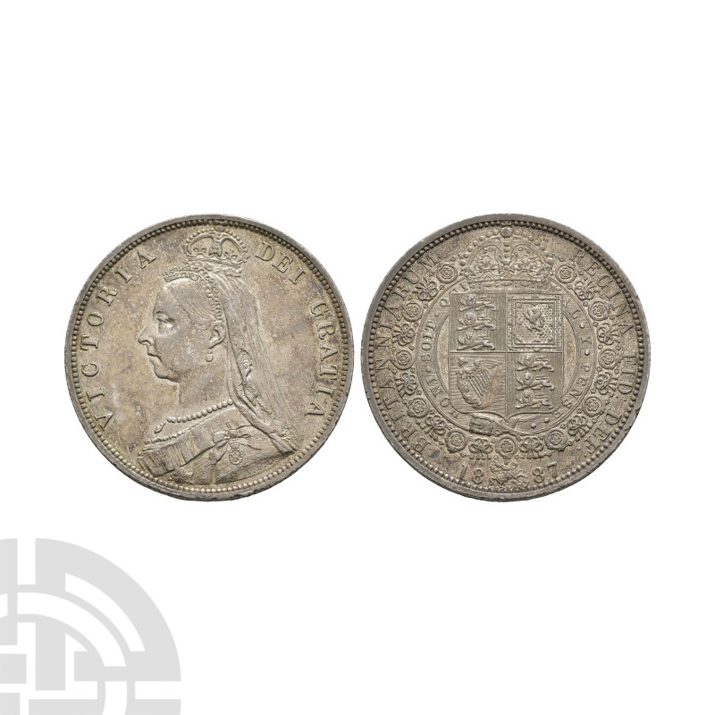 Victoria - 1887 - Halfcrown. Dated 1887 A.D. Jubilee head. Obv: profile bust wit...