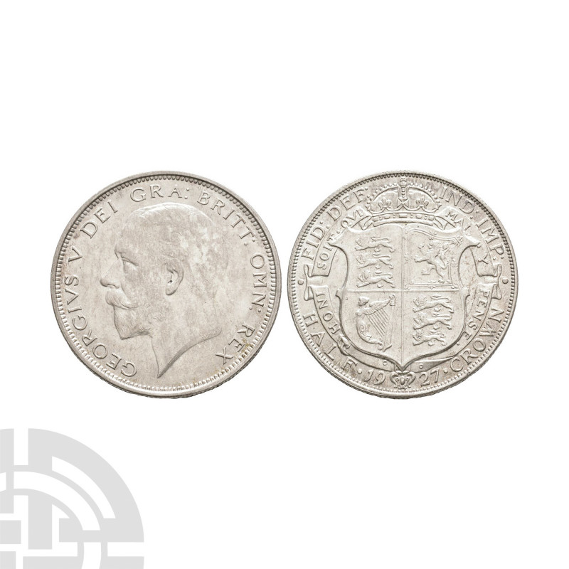 George V - 1927 - Halfcrown. Dated 1927 A.D. Third coinage. Obv: profile bust wi...