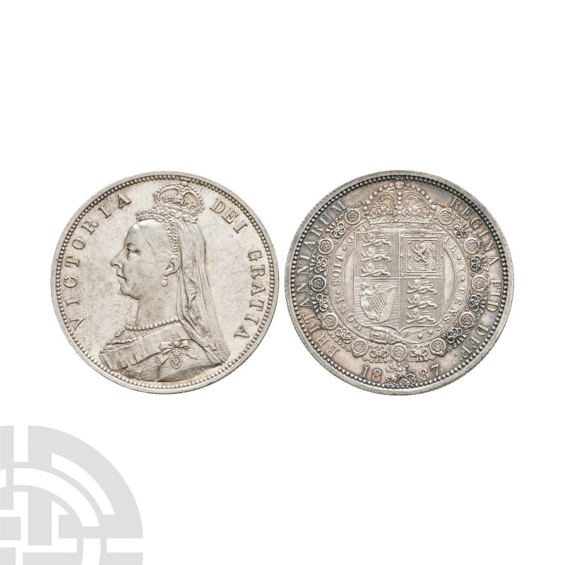 Victoria -1887 - Specimen Halfcrown. Dated 1887 A.D. Jubilee head. Obv: profile ...