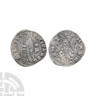 Venice - Michael Steno - 'Galley Halfpenny' Soldino. 1400-1413 A.D. Obv: doge standing left holding staff with * / F to right field and MICHALE STEN D...