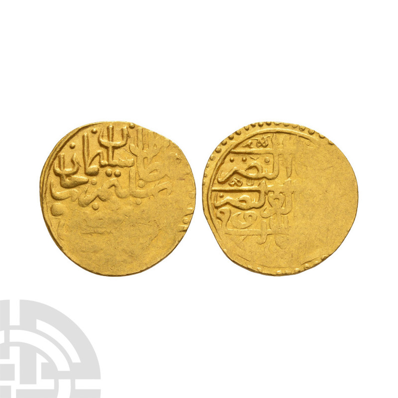 Islamic - Ottoman - Sulayman I Qanuni - Gold Sultani. 1520-1566 A.D. Obv: inscri...