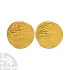 Islamic - Ottoman - Sulayman I Qanuni - Gold Sultani. 1520-1566 A.D. Obv: inscriptions. Rev: inscriptions. Sultan 9469. 3.52 grams. Old European colle...