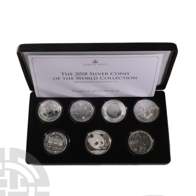 Various - 2018 - JM Proof Silver Coins of the World Set [7]. Dated 2018 A.D. Set...