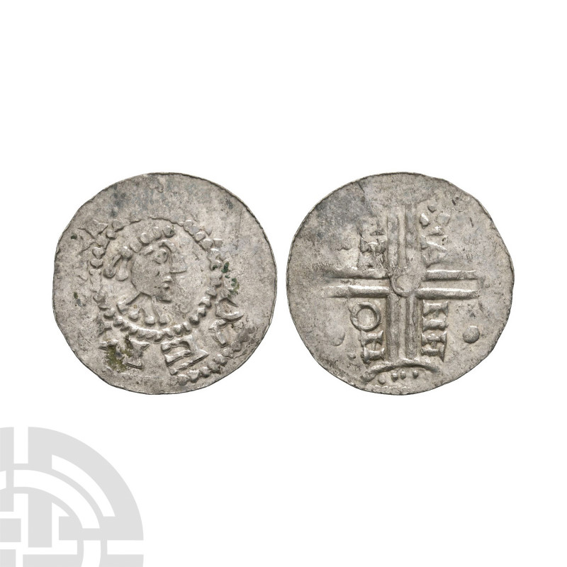 Germany - Hermann von Kalvelage - AR Denier. 1020-1051 A.D. Emden mint. Obv: dia...