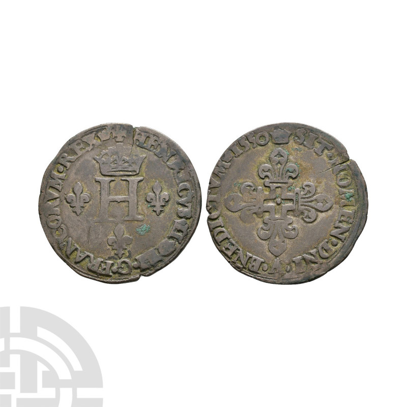 France - Henry II - 1550 - Gros de 6 Blancs. Dated 1550 A.D. Paris mint. Obv: cr...