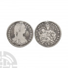 Hungary - Maria Theresa - 1743 - 15 Krajczar. Dated 1743 A.D. Obv: profile bust with M THERES D G REG HU BO A A legend. Rev: seated Mary and infant wi...