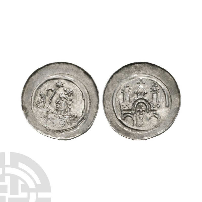 Germany - Selz - Heinrich IV - Pfennig. 1169-1189 A.D. Obv: half-length bust of ...