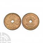 New Guinea - Edward VIII - 1936 - Penny. Dated 1936 A.D. Obv: crown over birds with ERI monogram below. Rev: central design with TERRITORY OF NEW GUIN...