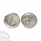 Germany - Selz - Abbot Pfennig. 12th century A.D. Obv: facing bust of abbot, holding crozier and Gospels. Rev: angel standing facing right, holding lo...