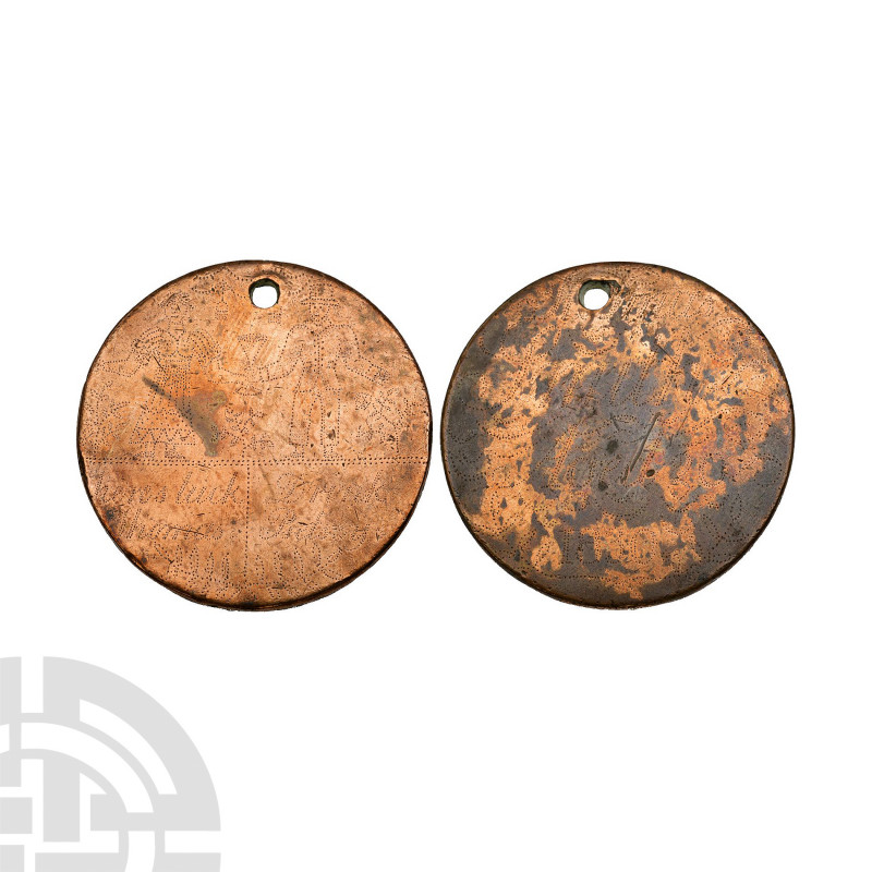 19th Century - 1830 - 'Thomas and Betsy' Marriage Token. Dated 1830 A.D. Formed ...