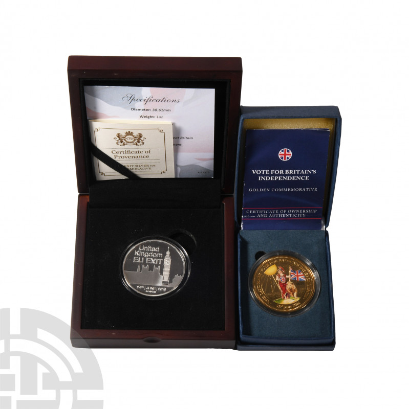 Elizabeth II - 2016 - CPM Brexit Vote Commemorative 1oz Silver and BE Gilt Medal...