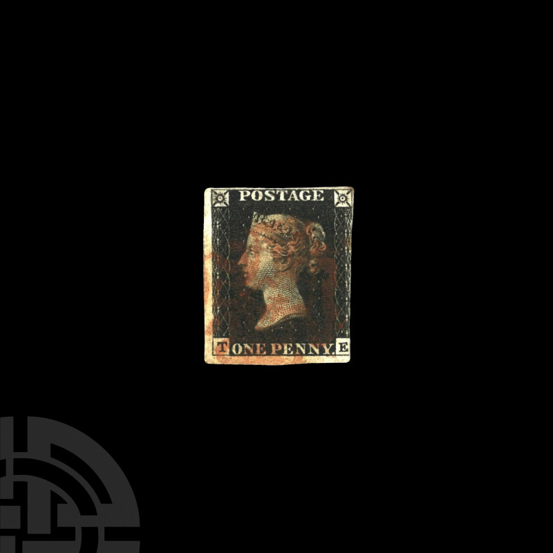 Victoria - 1840 - Used Penny Black. Issued 1840 A.D. An unplated example of the ...