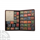 Aden - George VI - 1947 - UPU Red Delegate Presentation Folder. Issued 1947 A.D. A presentation folder of 40 mint Aden postage stamps current at the t...