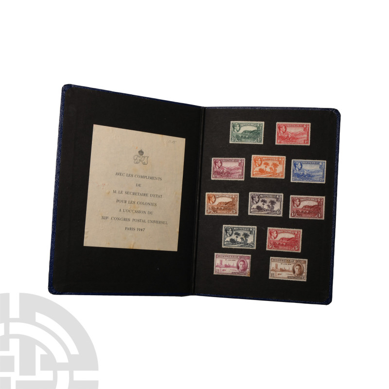 Montserrat - George VI - 1947 - UPU Blue Delegate Presentation Folder. Issued 19...