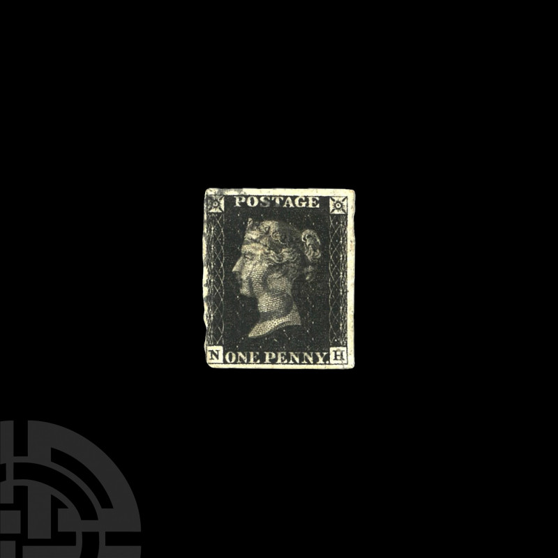 Victoria - 1840 - Used Penny Black. Issued 1840 A.D. An unplated example of the ...