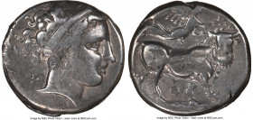 CAMPANIA. Neapolis. Ca. 330-270 BC. AR didrachm or stater (19mm, 7.37 gm, 7h). NGC VF 4/5 - 2/5, Fine Style, scuffs. Ca. 320-300. Head of nymph right,...
