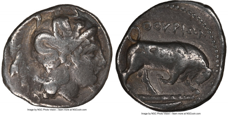 LUCANIA. Thurium. Ca. 350-300 BC. AR stater (21mm, 7.87 gm, 3h). NGC Choice Fine...