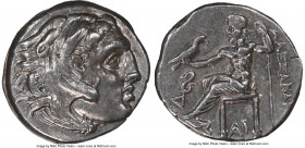 MACEDONIAN KINGDOM. Alexander III the Great (336-323 BC). AR drachm (17mm, 12h). NGC Choice XF. Early posthumous issues of Lampsacus, under Philip III...