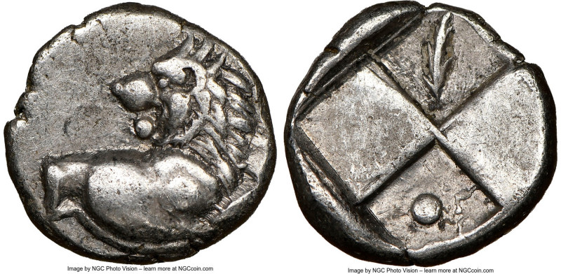 THRACE. Chersonesus. Ca. 4th century BC. AR hemidrachm (13mm). NGC XF. Forepart ...