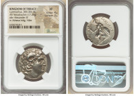 THRACIAN KINGDOM. Lysimachus (305-281 BC). AR tetradrachm (27mm, 17.23 gm, 5h). NGC XF 4/5 - 3/5. Early posthumous issue of uncertain mint in the Prop...