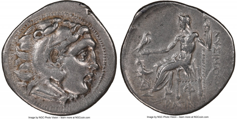 THRACIAN KINGDOM. Lysimachus (305-281 BC). AR drachm (20mm, 1h). NGC Choice VF, ...