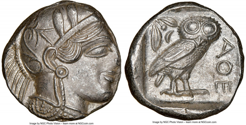 ATTICA. Athens. Ca. 440-404 BC. AR tetradrachm (23mm, 17.19 gm, 4h). NGC MS 3/5 ...