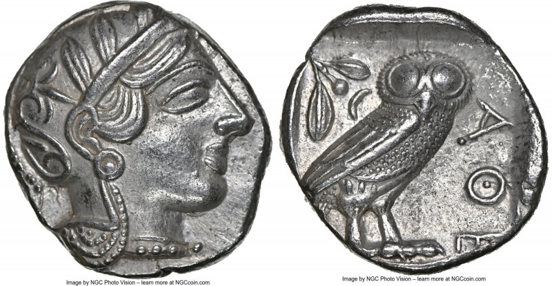 ATTICA. Athens. Ca. 440-404 BC. AR tetradrachm (24mm, 17.15 gm, 8h). NGC Choice ...