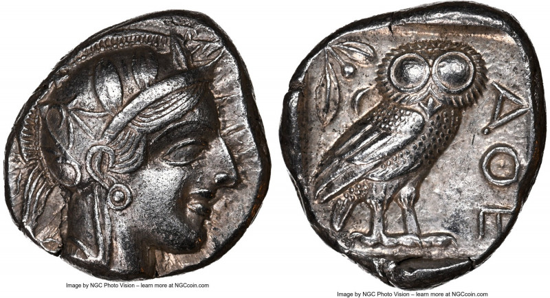 ATTICA. Athens. Ca. 440-404 BC. AR tetradrachm (24mm, 17.15 gm, 10h). NGC Choice...