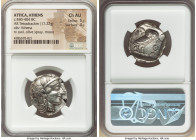 ATTICA. Athens. Ca. 440-404 BC. AR tetradrachm (24mm, 17.22 gm, 7h). NGC Choice AU 5/5 - 4/5. Mid-mass coinage issue. Head of Athena right, wearing ea...