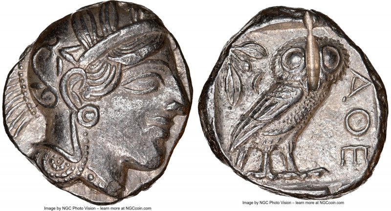 ATTICA. Athens. Ca. 440-404 BC. AR tetradrachm (24mm, 17.19 gm, 6h). NGC Choice ...