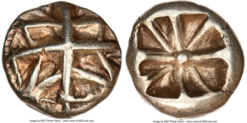 IONIA. Uncertain mint. Ca. 625-550 BC. EL 1/12 stater or hemihecte (7mm, 1.11 gm...