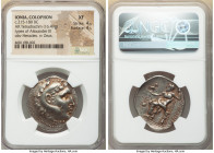 IONIA. Colophon. Ca. 215-180 BC. AR tetradrachm (30mm, 16.49 gm, 1h). NGC XF 4/5 - 4/5. Late posthumous issue in the name and types of Alexander III t...