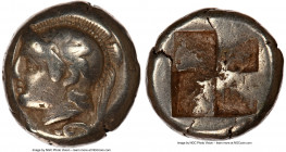 IONIA. Phocaea. Ca. 477-388 BC. EL sixth-stater or hecte (10mm, 2.52 gm). NGC VF 4/5 - 4/5. Head of Athena left, wearing crested Attic helmet decorate...