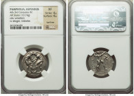 PAMPHYLIA. Aspendus. Ca. 4th-3rd centuries BC. AR stater (22mm, 10.74 gm, 11h). NGC XF 4/5 - 4/5, hairlines. Ca. 380-325 BC. Two wrestlers grappling, ...