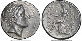 SELEUCID KINGDOM. Antiochus II Theos (261-246 BC). AR tetradrachm (28mm, 11h). NGC Choice VF. Antioch on the Orontes. Diademed head of Antiochus I rig...