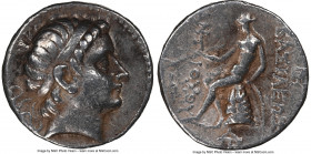 SELEUCID KINGDOM. Antiochus III the Great (222-187 BC). AR tetradrachm (27mm, 3h). NGC VF. Seleucia on the Tigris, Series 2, winter of 211/210 BC and ...