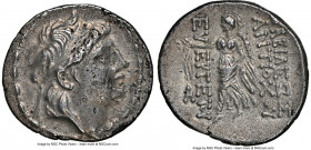 SELEUCID KINGDOM. Antiochus VII Euergetes (Sidetes) (138-129 BC). AR drachm (19mm, 10h). NGC XF. Unattributed Issue. Diademed head of Antiochus VII ri...